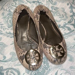 Tory Burch snakeskin flats